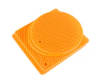 4Pcs/Set Place Mats Flexible Non-stick Honeycomb Design Portable Silicone Table Pot Bowl Mats Kitchen Supplies-Orange