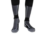 1 Pair Winter Men Women Outdoor Sports Snowboard Cotton Thermal Warm Long Ski Socks-Grey Black