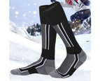 Men Women Winter Outdoor Sports Snowboard Skiing Thicken Warm Thermal Tube Socks-Purple Black