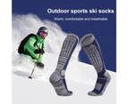 4 Pairs Ski Socks Thermal Soft Ankle Protector Mens Long Hose High Performance Climbing Socks for Outdoor-Magnolia