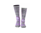 1 Pair Soft Ski Socks Breathable Quick Drying Moisture Absorption Snowboard Socks for Sports-Purple