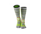 1 Pair Soft Ski Socks Breathable Quick Drying Moisture Absorption Snowboard Socks for Sports-Green