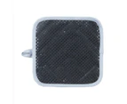 Square Checkered Silicone Non-slip Heat Insulation Thick Pot Holder Table Mat-Khaki