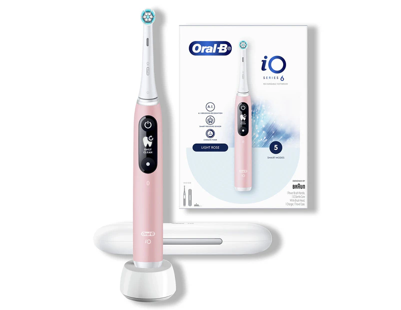 Oral-B iO 6 Series Rechargeable Electric Toothbrush - Light Rose