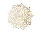 38cm Round Hollow Flower Coaster Table Bowl Dish Pad Mat Placemat Party Decor Rose Golden