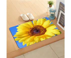 Sunflower Flannel Non-slip Water Absorption Door Mat Carpet Floor Bathroom Decor 4