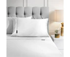 Sheraton Luxury Maison King Single Bed 400TC Bamboo/Cotton Fitted Sheet Set WHT