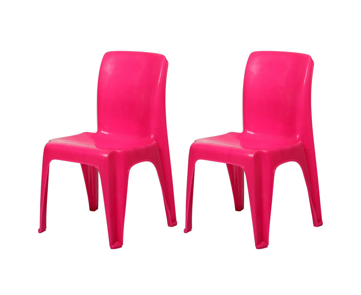 2x Tuff Play 53cm Tinker Chair Kids Plastic Furniture Indoor/Outdoor 2-6y Pink