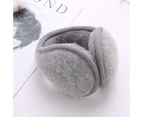 Winter Ear Caps Thick Warm Knitted Ear Muff for Work - Grey