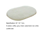 Mat Solid Color Anti-Skid Polyester Absorbent Bathroom Cushion for Porch Door White
