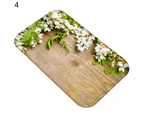 Flower Leaves Plant Pattern Non-Slip Rug Door Mat Kitchen Bathroom Floor Carpet 4#