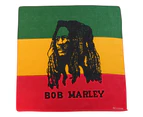 Bandana Bob Marley on Rastafarian Flag 1pce 54cm 100% Cotton Head Wrap Scarf - Multi