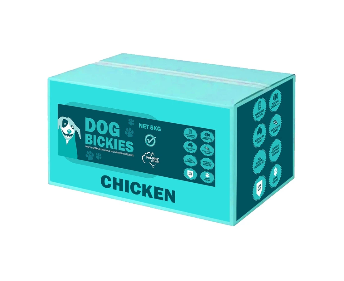 Petrite Australian Chicken Bickies Dog Biscuits - 5kg Bulk Box