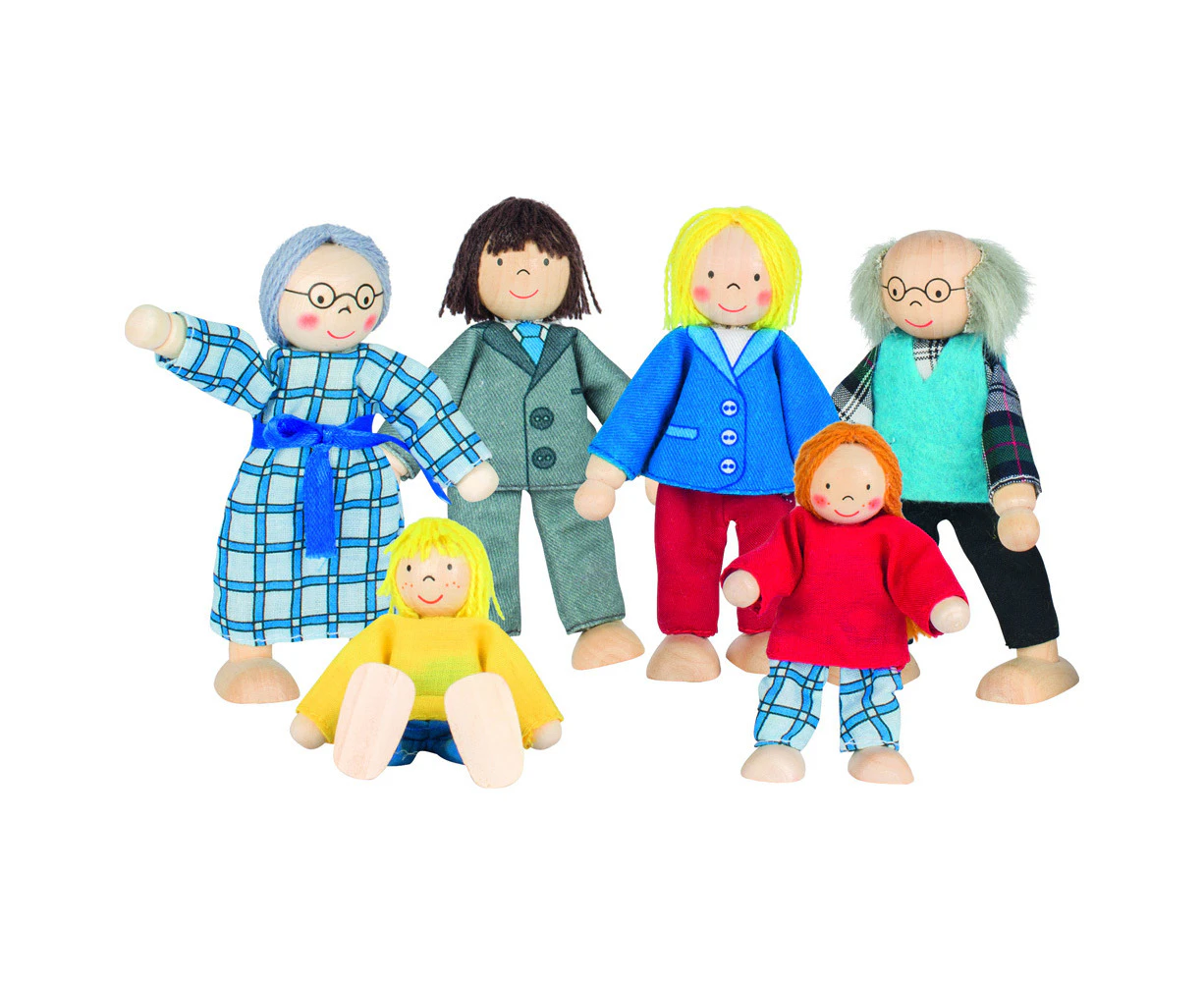 GOKI Flexible Doll Family - City Family 6 Doll Set