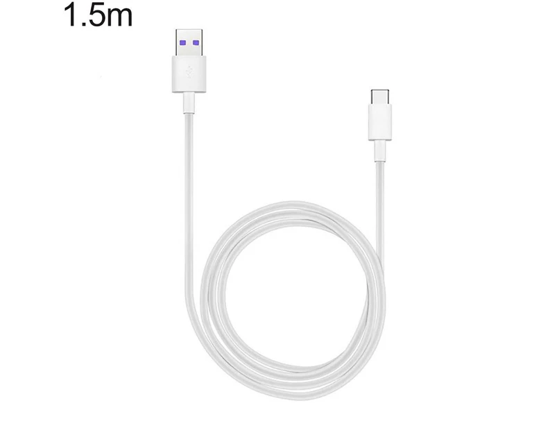 5A Fast Charging Mobile Phone Type-C Data Cable Cord for Huawei Mate10 P20-White