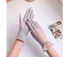 1 Pair Sun Protection Gloves Non-slip Breathable Full-finger Anti-UV Sunscreen Mesh Thin Gloves Cycling Accessories - Grey 6
