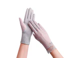 1 Pair Sun Protection Gloves Non-slip Breathable Full-finger Anti-UV Sunscreen Mesh Thin Gloves Cycling Accessories - Grey 5
