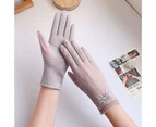 1 Pair Sun Protection Gloves Non-slip Breathable Full-finger Anti-UV Sunscreen Mesh Thin Gloves Cycling Accessories - Grey 4
