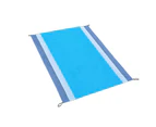 Blue Extra Large Sand Free Beach Blanket Picnic Mat for Travel, Camping, Hiking