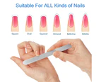 Stainless steel double-sided nail file long groove manicure nail polishing strip nail manicure tool
