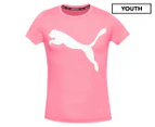Puma Youth Girls' Active Tee / T-Shirt / Tshirt - Sunset Pink