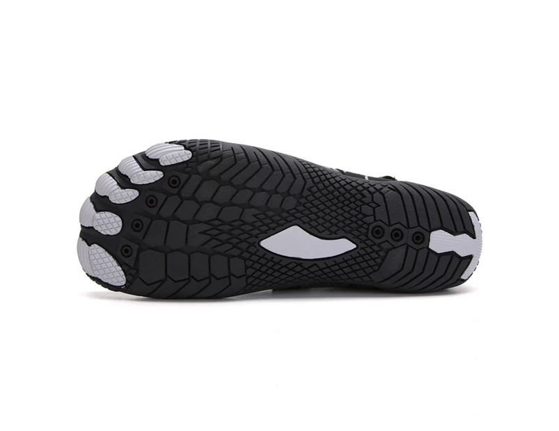 Men Breathable Upstream Shoes Magic Sticker Swimming Beach Sneakers for Summer-Black 41
