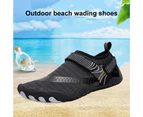 Men Breathable Upstream Shoes Magic Sticker Swimming Beach Sneakers for Summer-Black 42