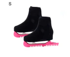 2Pcs/Set Elastic Velvet Ice Skating Shoes Boots Guard Dustproof Protective Cover Pink