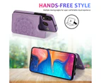 For Samsung Galaxy A20/A30 Wallet Cover with Stand - Purple