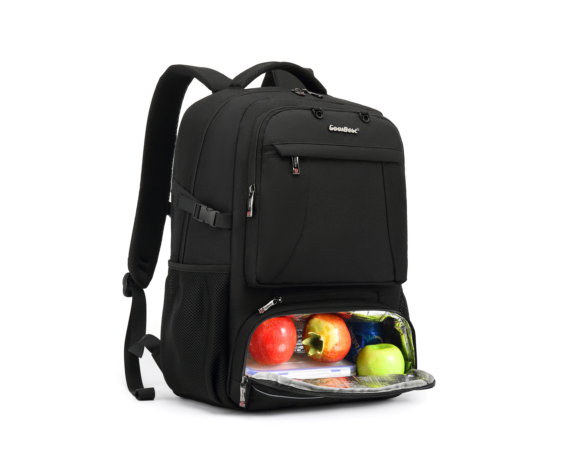 CoolBELL 17.3 Inches Laptop Backpack Lunch Bag with USB Port Hiking Basketball Backpack-Black