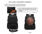 CoolBELL 17.3 Inches Laptop Backpack Lunch Bag with USB Port Hiking Basketball Backpack-Black