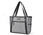 Brinch 15.6 inch Laptop Tote Bag Women Handbag Travel Shoulder Bag Bussiness Briefcase Shopping Bag-Grey