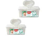 Huggies Fragrance Free 64 Thick Baby Wipes in Refillable Tub