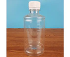 250ml Plastic Transparent Scale Aqua Bottle Liquid Empty Jar Container with Cap Transparent