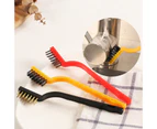 3Pcs Cleaning Brushes Eco-friendly Anti-deform Plastic 3 Types Brush Head Drain Cleaning Brush for Home-Mix Color