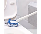 Household Bathroom Long Handle Handheld Toilet Deep Cleaning Brush Scrubber Tool-White
