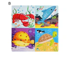 1 Set Jigsaw Puzzle Creative Smooth Edges Light Weight Hands-on Ability Develop Patience Skills Training 4 in 1 Kids Educational Jigsaw Toys for Kids 2#