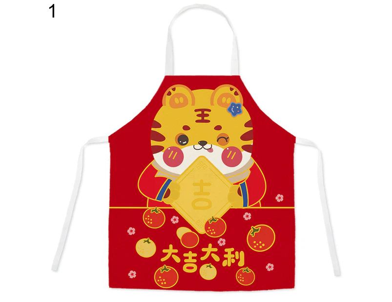 Breathable Kitchen Apron with Pocket Polyester Gardening Chef Cooking Apron for Painting-1