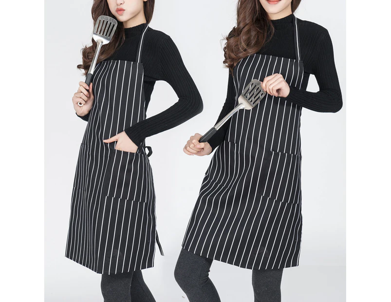 Stripe Kitchen Apron Oil-proof Polyester Gardening Chef Cooking Apron for Cleaning-Stripe