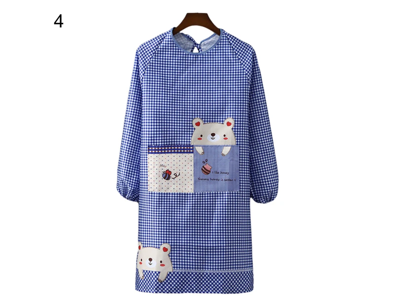 Kitchen Apron Long-sleeved Comfortable Polyester Peach Skin Shrinkage-proof Unisex Kitchen Aprons Household Supply-4