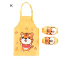3Pcs/Set Children Apron Cartoon Character Pattern Waterproof Breathable Kids Cooking Apron with Sleeves for DIY Learning-140 K