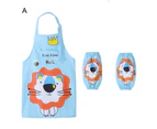 3Pcs/Set Children Apron Cartoon Character Pattern Waterproof Breathable Kids Cooking Apron with Sleeves for DIY Learning-120 A
