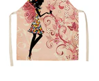 Kitchen Apron 3D Cartoon Fairy Colorful Flax Water-proof Cooking Apron for Home-4