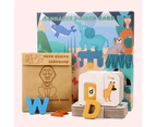 Cartoon Animal Puzzles Number Alphabet Letter Cards Pairing Education Kids Toy
