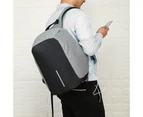 Grey Anti Theft Backpack Waterproof bag School Travel Laptop Bags USB Charging