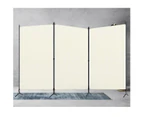 3 Panels Privacy Room Divider Partition Folding Foldable Screen Panel - Brown
