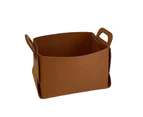 Creative Foldable Storage Basket Large Capacity Side Handle Felt Storage Holder for Home