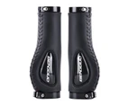2Pcs Bike Grip Comfortable Shock Absorption Lightweight Dual Lock-on Bike Handle Bar Grip Bike Accessories - Black