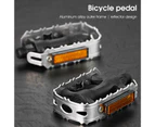 1 Pair Ultralight Bicycle Pedal One-piece Molding Not Easily Deformed Accessories Bike Platform Pedal for Cycling - Silver