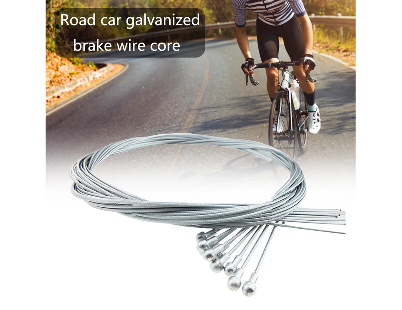 10Pcs Brake Core Cable Sturdy Effective Compact Good Toughness Bicycle Brake Parts for Bike - Silver